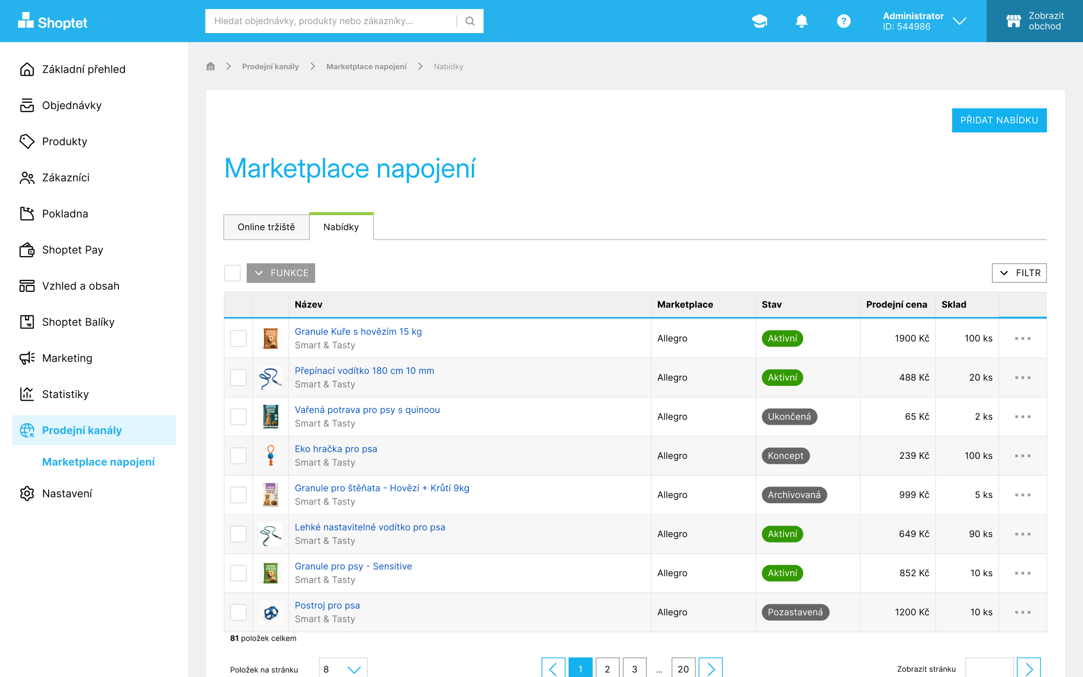 Marketpace Napojení Shoptet eshop (1)